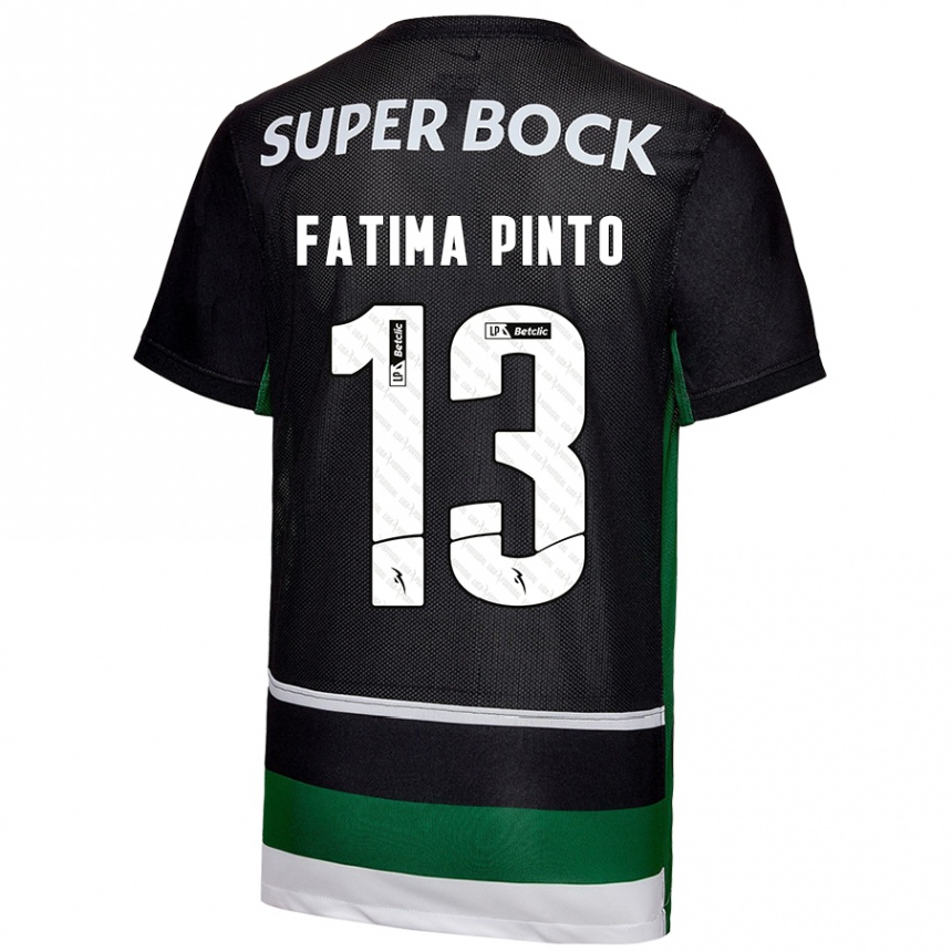 Vyrai Fátima Alexandra Figueira Pinto #13 Juoda Balta Žalia Namų Marškinėliai 2024/25 T-Shirt