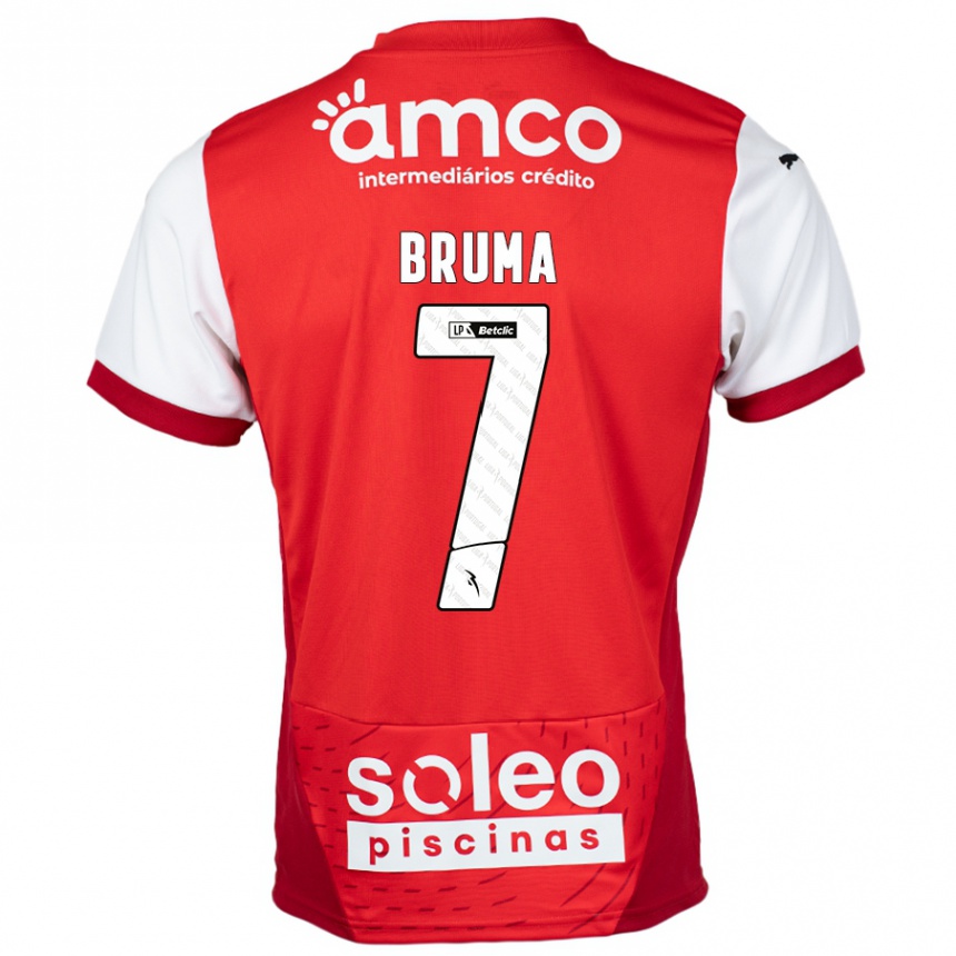 Vyrai Bruma #7 Raudona Balta Namų Marškinėliai 2024/25 T-Shirt