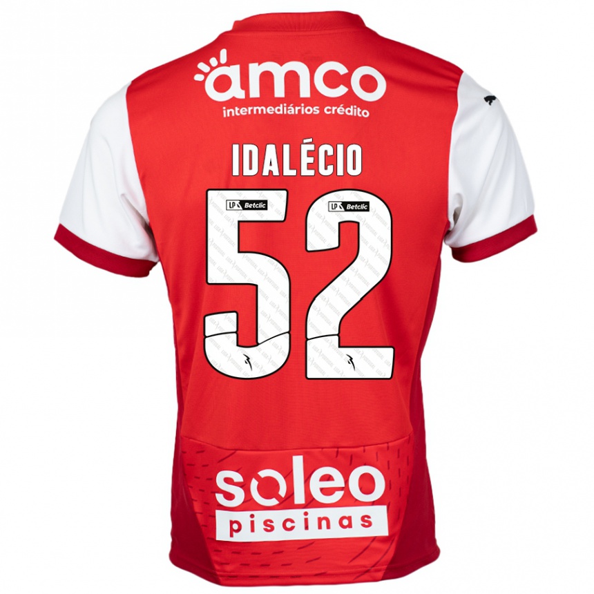 Vyrai Idalécio #52 Raudona Balta Namų Marškinėliai 2024/25 T-Shirt