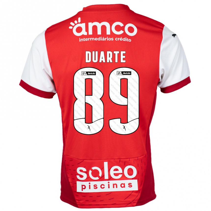 Vyrai Afonso Duarte #89 Raudona Balta Namų Marškinėliai 2024/25 T-Shirt