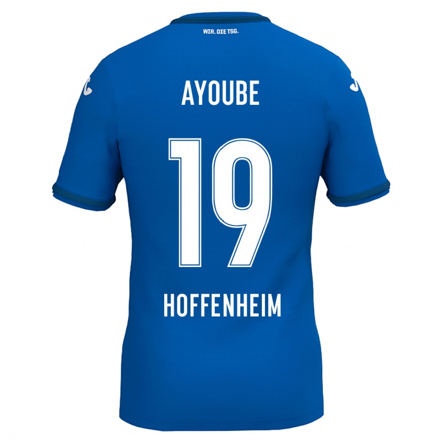 Vyrai Ayoube Amaimouni-Echghouyab #19 Karališkoji Mėlyna Namų Marškinėliai 2024/25 T-Shirt