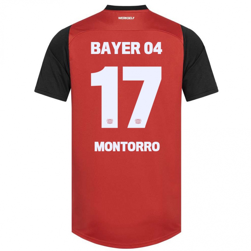 Vyrai Josuè Montorro #17 Raudona Juoda Namų Marškinėliai 2024/25 T-Shirt