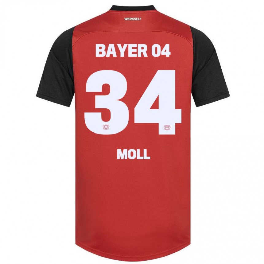 Vyrai Anne Moll #34 Raudona Juoda Namų Marškinėliai 2024/25 T-Shirt