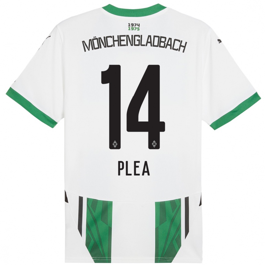 Vyrai Alassane Plea #14 Balta Žalia Namų Marškinėliai 2024/25 T-Shirt