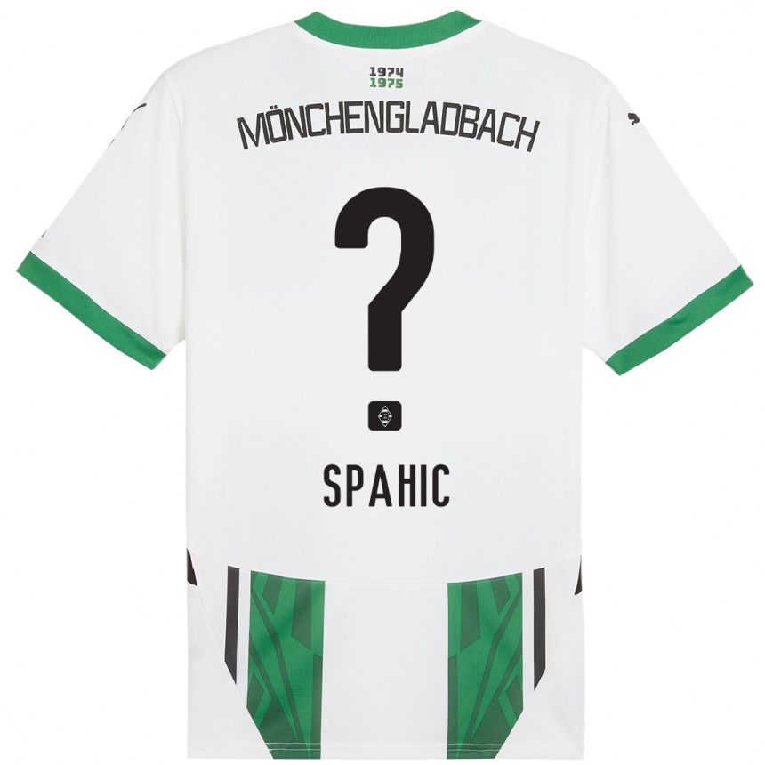 Vyrai Armin Spahic #0 Balta Žalia Namų Marškinėliai 2024/25 T-Shirt