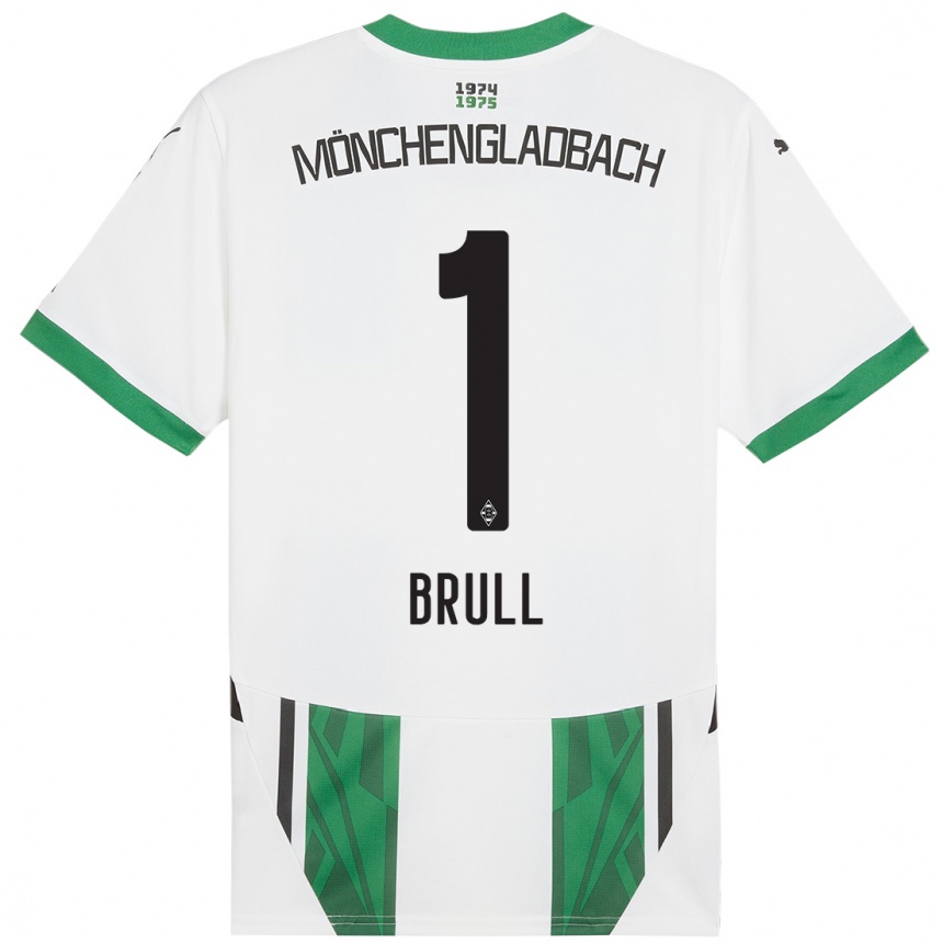 Vyrai Maximilian Brüll #1 Balta Žalia Namų Marškinėliai 2024/25 T-Shirt