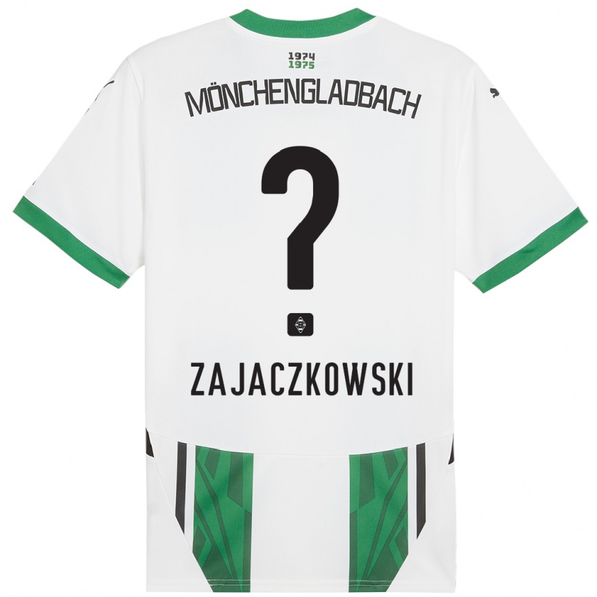 Vyrai Vincent Zajaczkowski #0 Balta Žalia Namų Marškinėliai 2024/25 T-Shirt