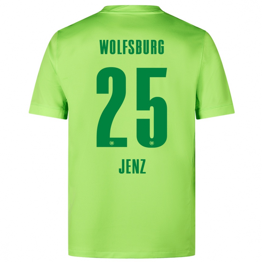 Vyrai Moritz Jenz #25 Fluorescencinė Žalia Namų Marškinėliai 2024/25 T-Shirt