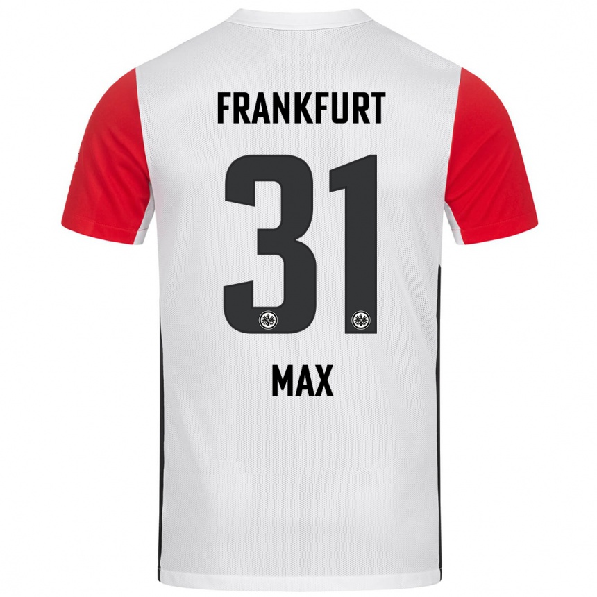 Vyrai Philipp Max #31 Balta Raudona Namų Marškinėliai 2024/25 T-Shirt