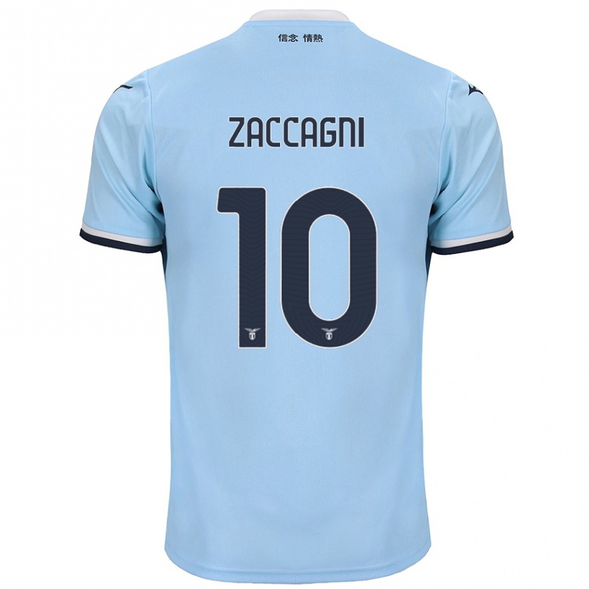 Vyrai Mattia Zaccagni #10 Mėlyna Namų Marškinėliai 2024/25 T-Shirt