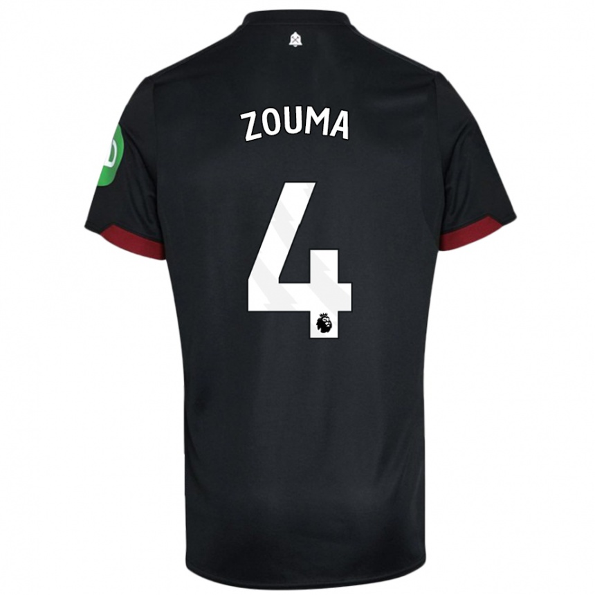 Vyrai Kurt Zouma #4 Juoda Balta Išvykos Marškinėliai 2024/25 T-Shirt