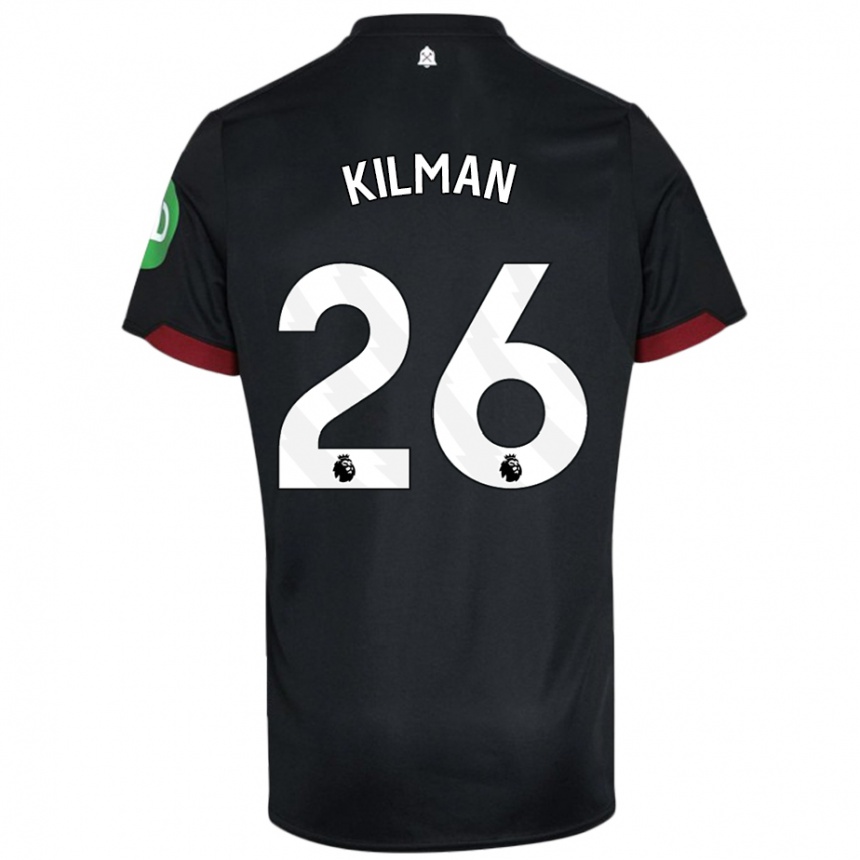 Vyrai Max Kilman #26 Juoda Balta Išvykos Marškinėliai 2024/25 T-Shirt