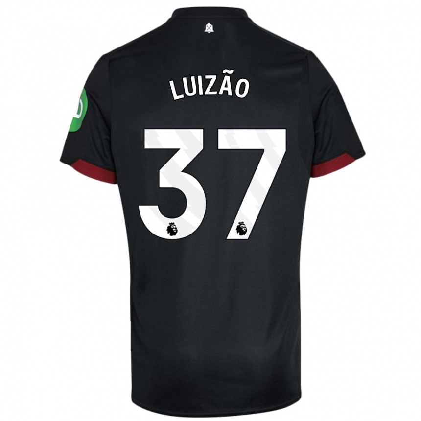 Vyrai Luizão #37 Juoda Balta Išvykos Marškinėliai 2024/25 T-Shirt