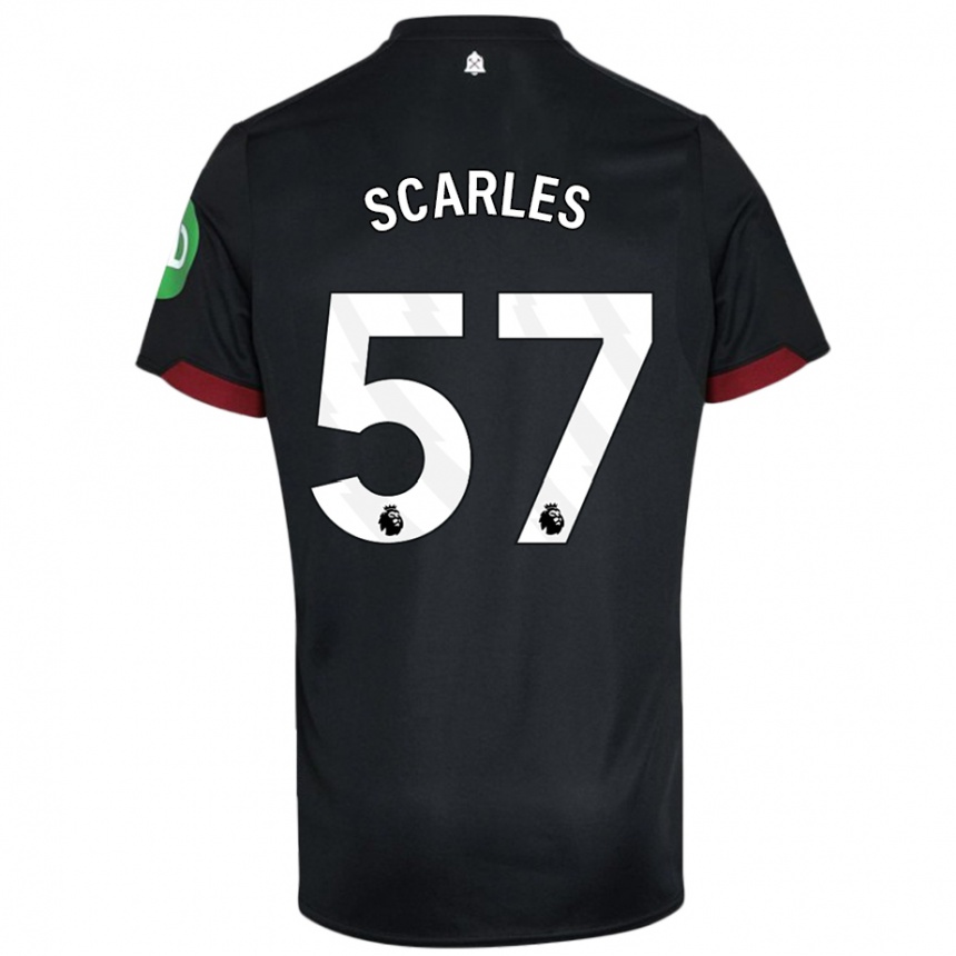 Vyrai Oliver Scarles #57 Juoda Balta Išvykos Marškinėliai 2024/25 T-Shirt