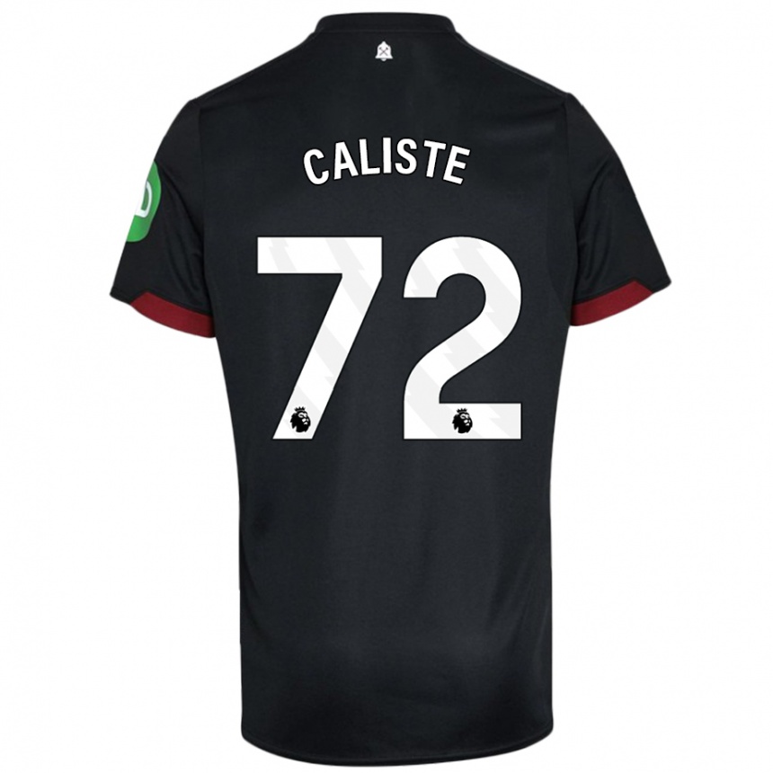 Vyrai Gabriel Caliste #72 Juoda Balta Išvykos Marškinėliai 2024/25 T-Shirt