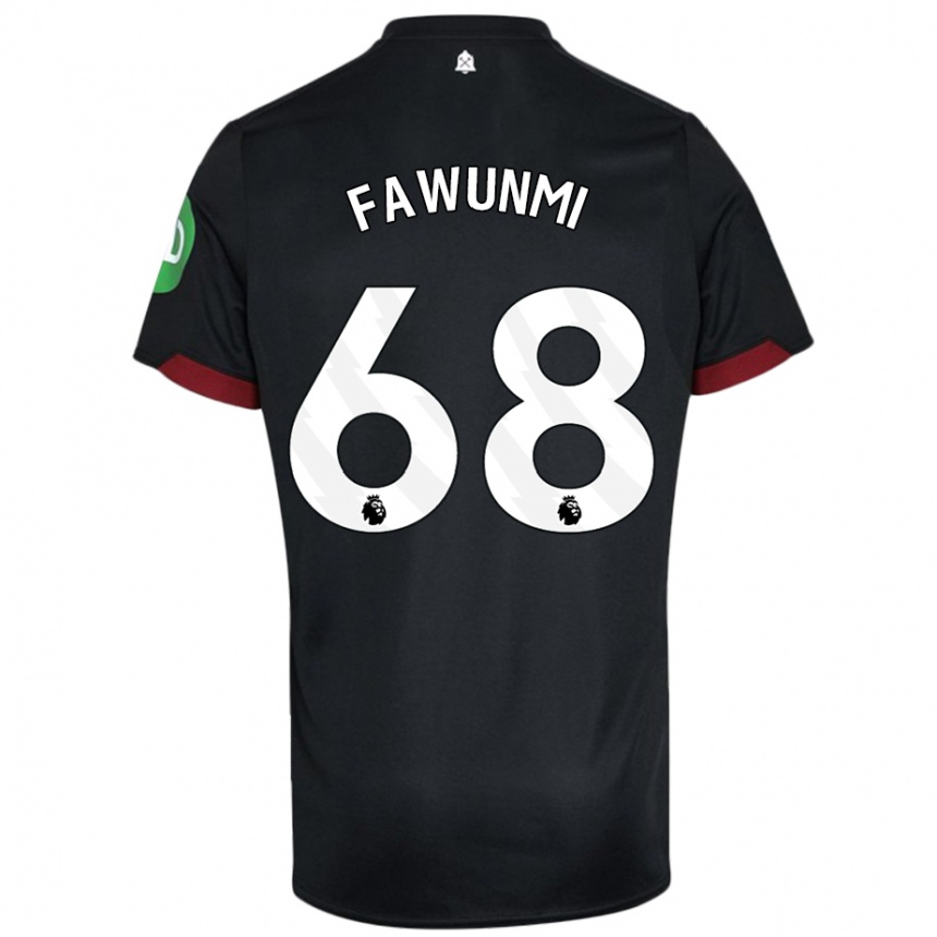 Vyrai Favour Fawunmi #68 Juoda Balta Išvykos Marškinėliai 2024/25 T-Shirt