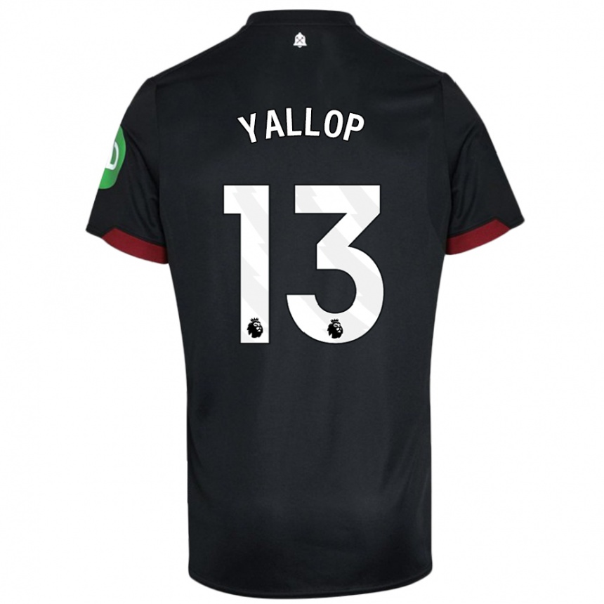 Vyrai Tameka Yallop #13 Juoda Balta Išvykos Marškinėliai 2024/25 T-Shirt