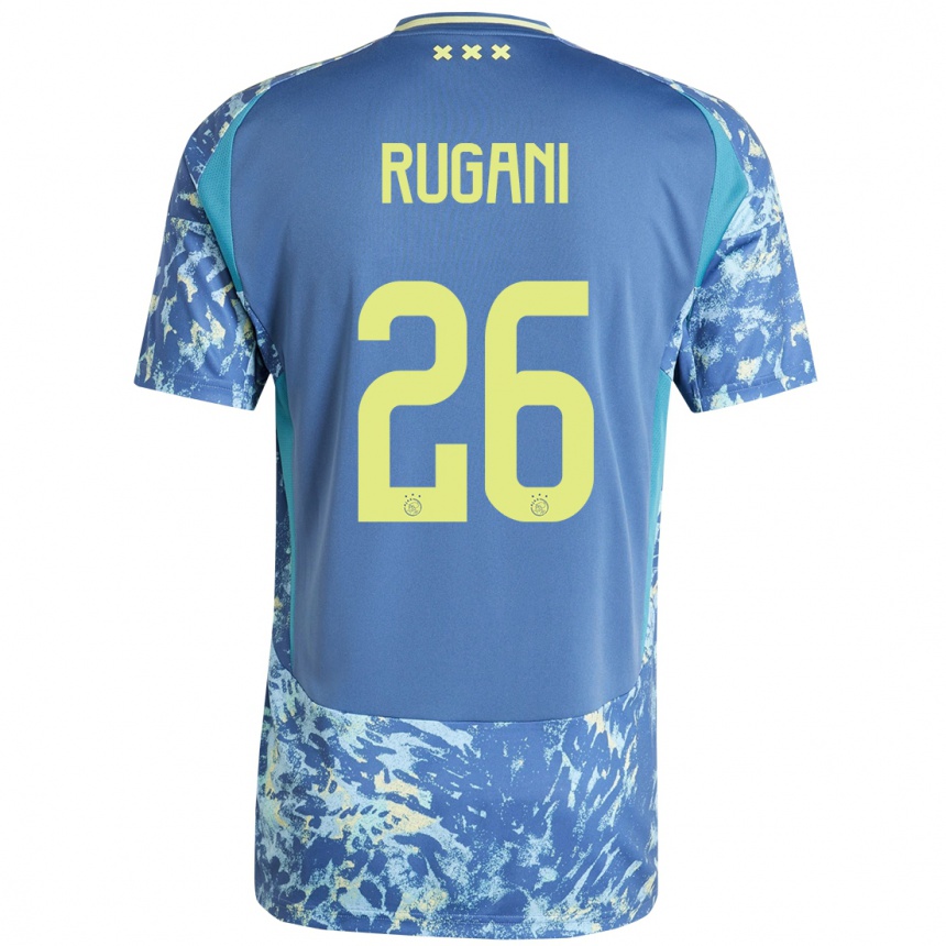 Vyrai Daniele Rugani #26 Pilka Mėlyna Geltona Išvykos Marškinėliai 2024/25 T-Shirt