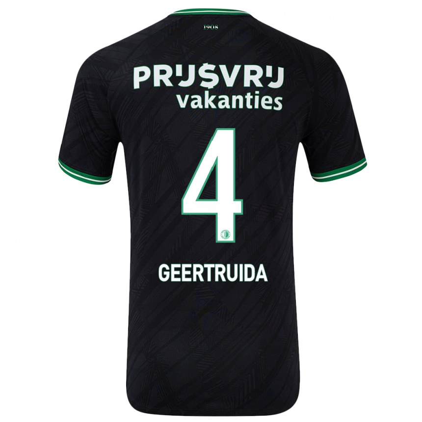 Vyrai Lutsharel Geertruida #4 Juoda Žalia Išvykos Marškinėliai 2024/25 T-Shirt