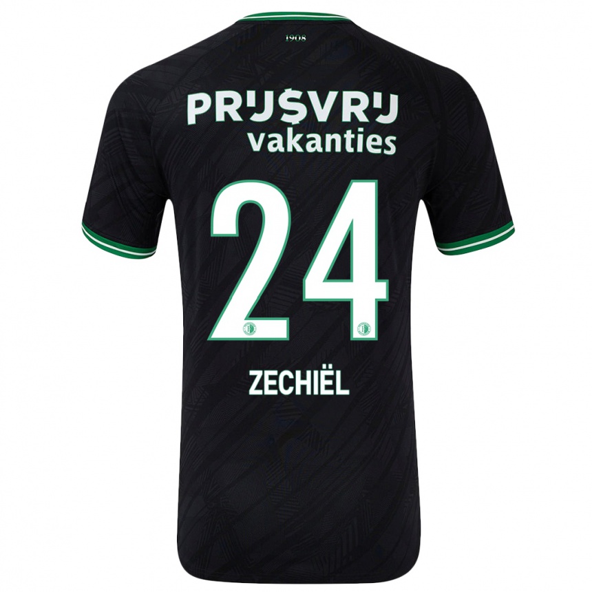 Vyrai Gjivai Zechiël #24 Juoda Žalia Išvykos Marškinėliai 2024/25 T-Shirt