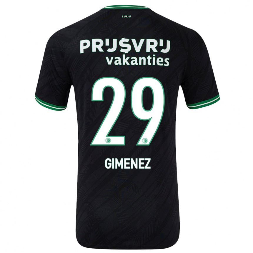 Vyrai Santiago Gimenez #29 Juoda Žalia Išvykos Marškinėliai 2024/25 T-Shirt