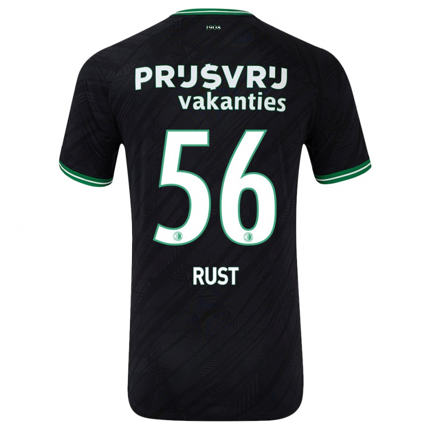 Vyrai Fabiano Rust #56 Juoda Žalia Išvykos Marškinėliai 2024/25 T-Shirt