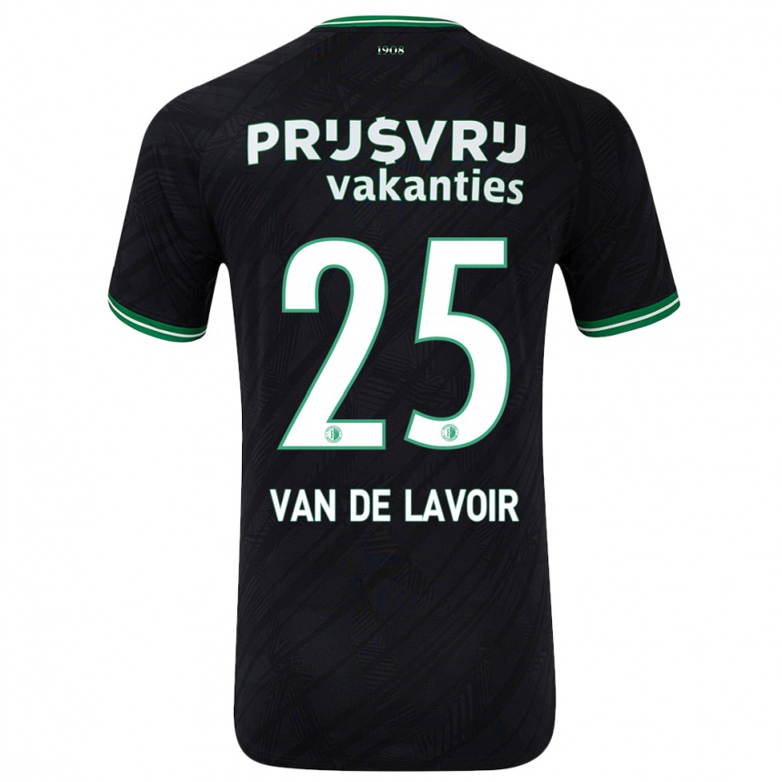 Vyrai Romeé Van De Lavoir #25 Juoda Žalia Išvykos Marškinėliai 2024/25 T-Shirt