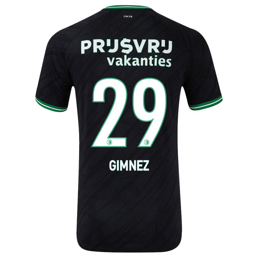 Vyrai Santiago Gimnez #29 Juoda Žalia Išvykos Marškinėliai 2024/25 T-Shirt