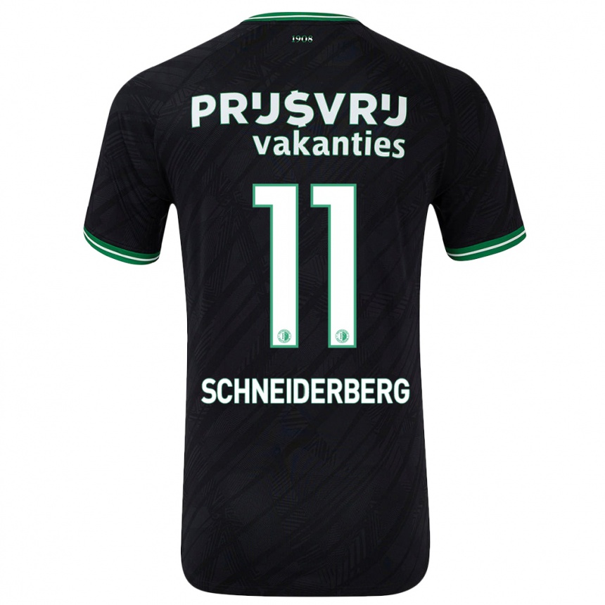 Vyrai July Schneiderberg #11 Juoda Žalia Išvykos Marškinėliai 2024/25 T-Shirt