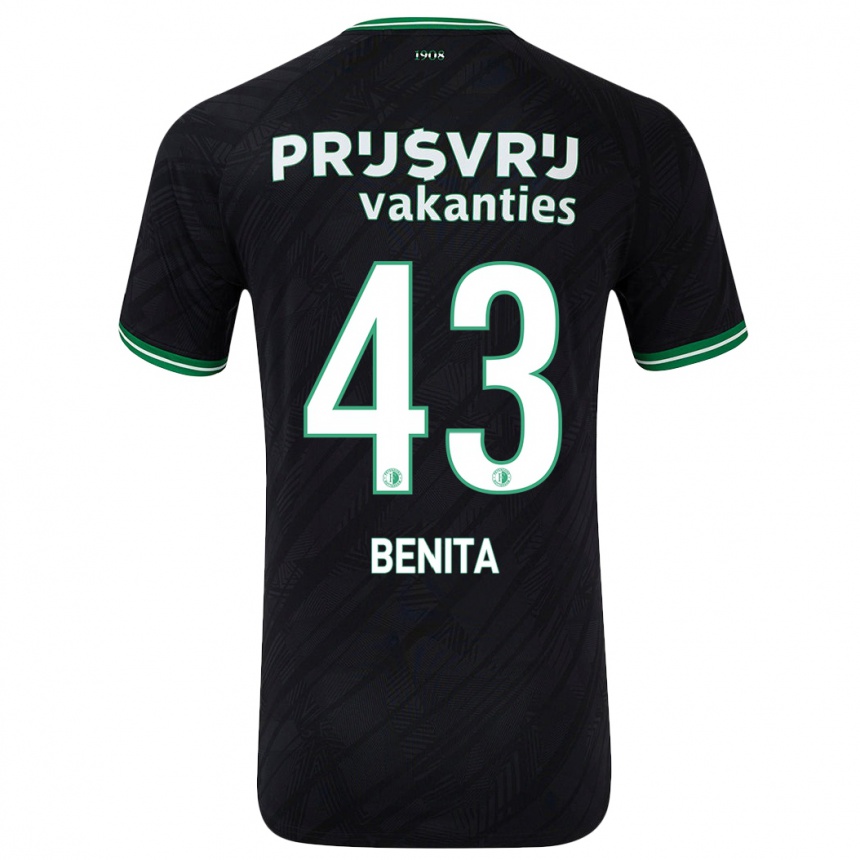 Vyrai Mimeirhel Benita #43 Juoda Žalia Išvykos Marškinėliai 2024/25 T-Shirt