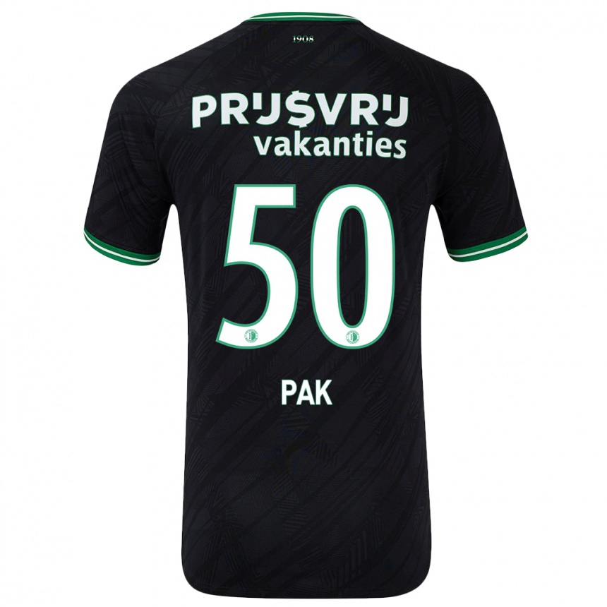 Vyrai Sam Pak #50 Juoda Žalia Išvykos Marškinėliai 2024/25 T-Shirt