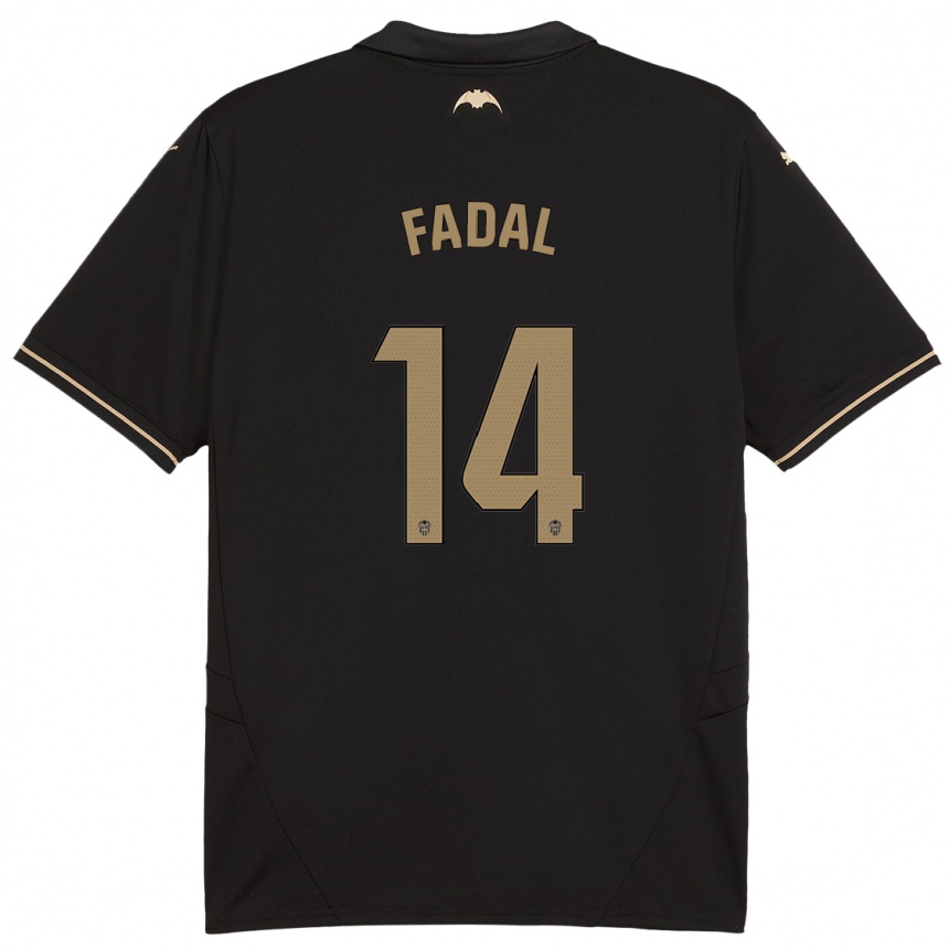 Vyrai Ali Fadal #14 Juoda Išvykos Marškinėliai 2024/25 T-Shirt