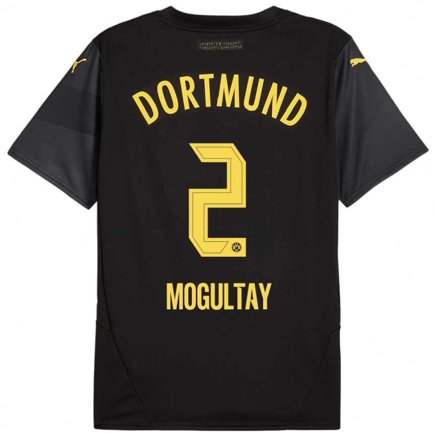 Vyrai Baran Mogultay #2 Juoda Geltona Išvykos Marškinėliai 2024/25 T-Shirt