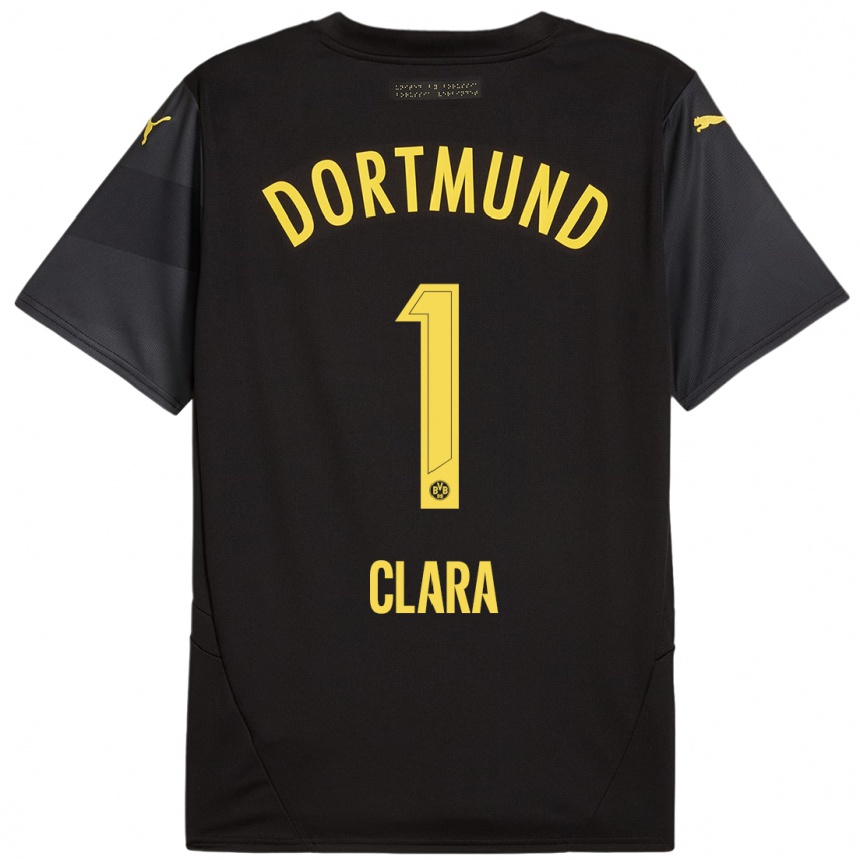 Vyrai Woltering Clara #1 Juoda Geltona Išvykos Marškinėliai 2024/25 T-Shirt