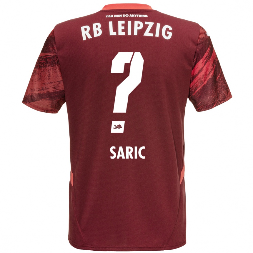 Vyrai Lucio Saric #0 Burgundija Išvykos Marškinėliai 2024/25 T-Shirt