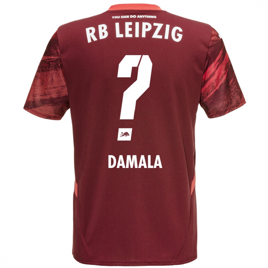 Vyrai Bilal Damala #0 Burgundija Išvykos Marškinėliai 2024/25 T-Shirt