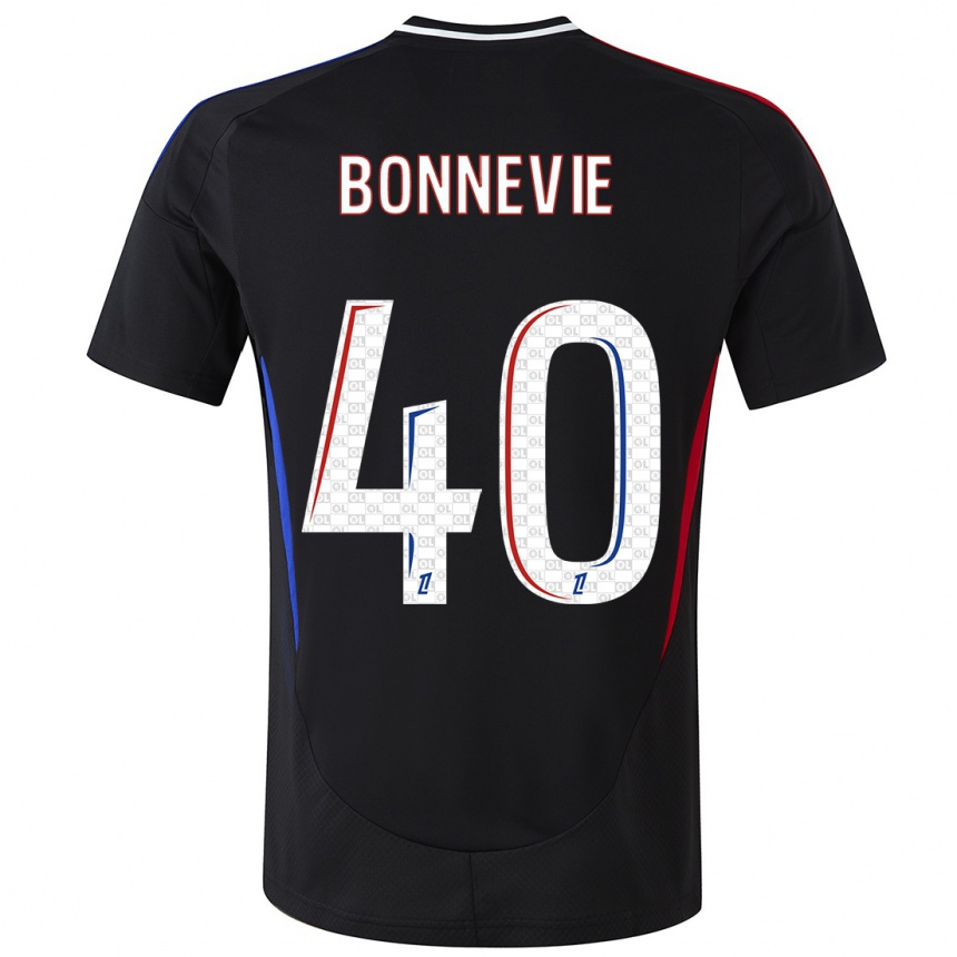 Vyrai Kayne Bonnevie #40 Juoda Išvykos Marškinėliai 2024/25 T-Shirt