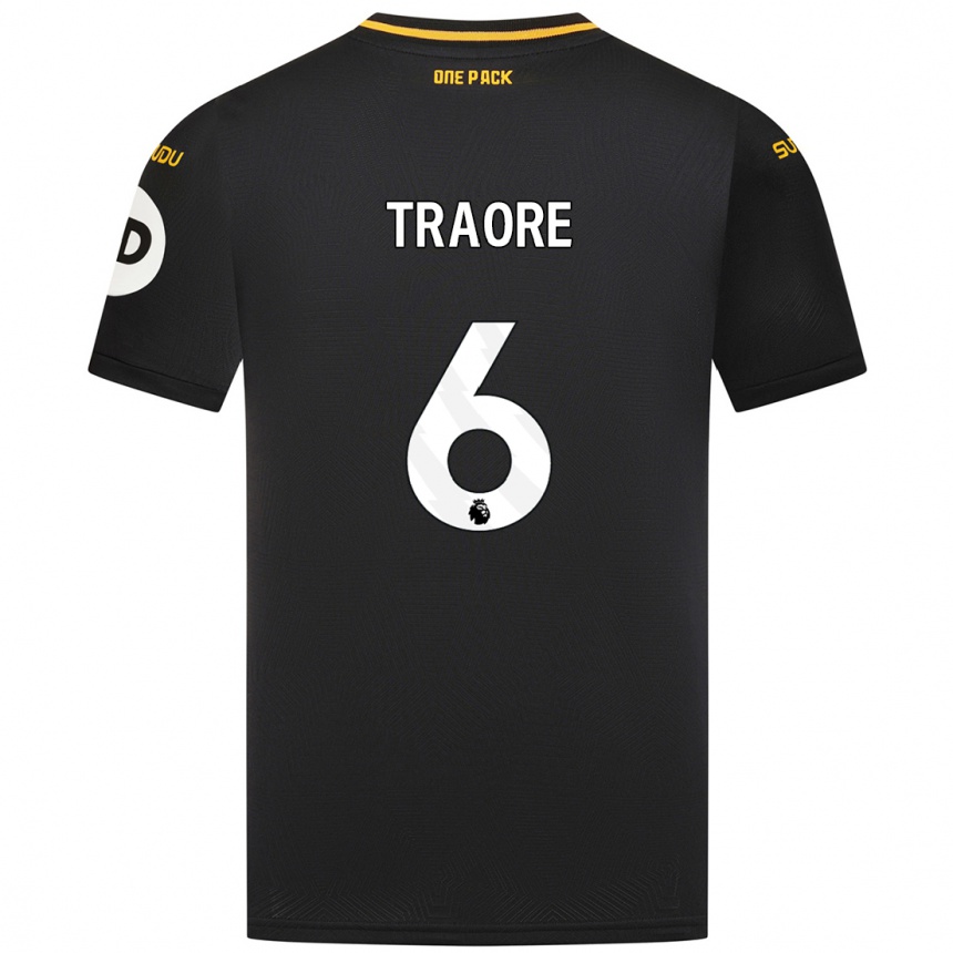 Vyrai Boubacar Traoré #6 Juoda Išvykos Marškinėliai 2024/25 T-Shirt