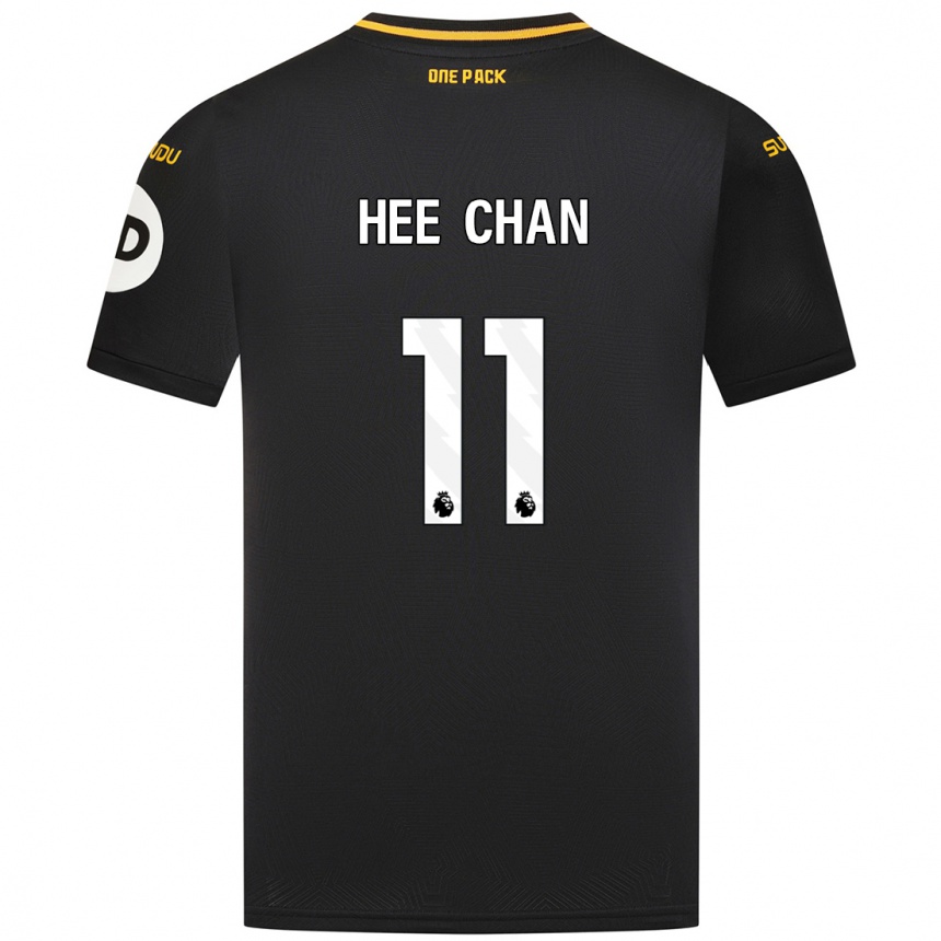 Vyrai Hee-Chan Hwang #11 Juoda Išvykos Marškinėliai 2024/25 T-Shirt