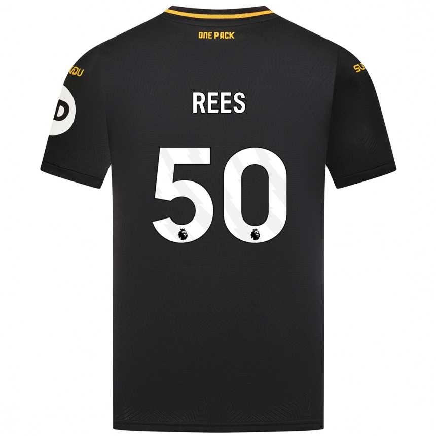 Vyrai Mason Rees #50 Juoda Išvykos Marškinėliai 2024/25 T-Shirt