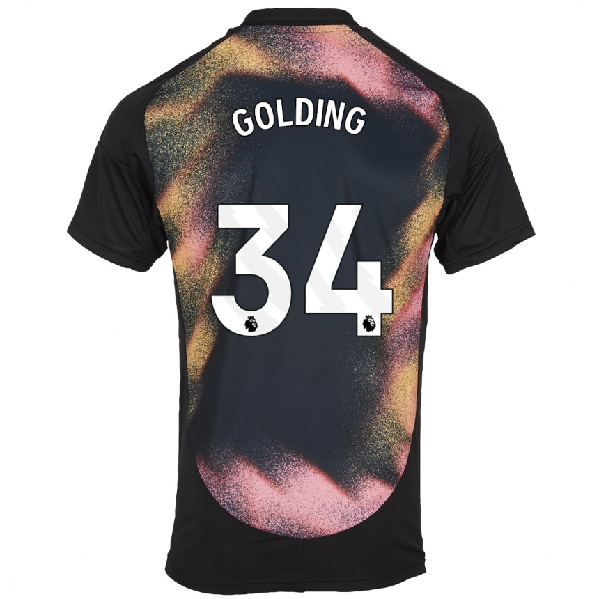 Vyrai Michael Golding #34 Juoda Balta Išvykos Marškinėliai 2024/25 T-Shirt