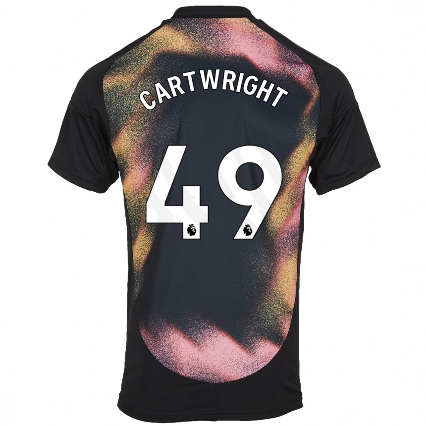 Vyrai Henry Cartwright #49 Juoda Balta Išvykos Marškinėliai 2024/25 T-Shirt