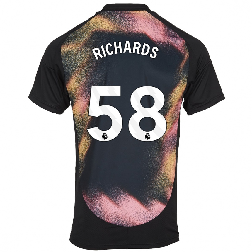 Vyrai Amani Richards #58 Juoda Balta Išvykos Marškinėliai 2024/25 T-Shirt