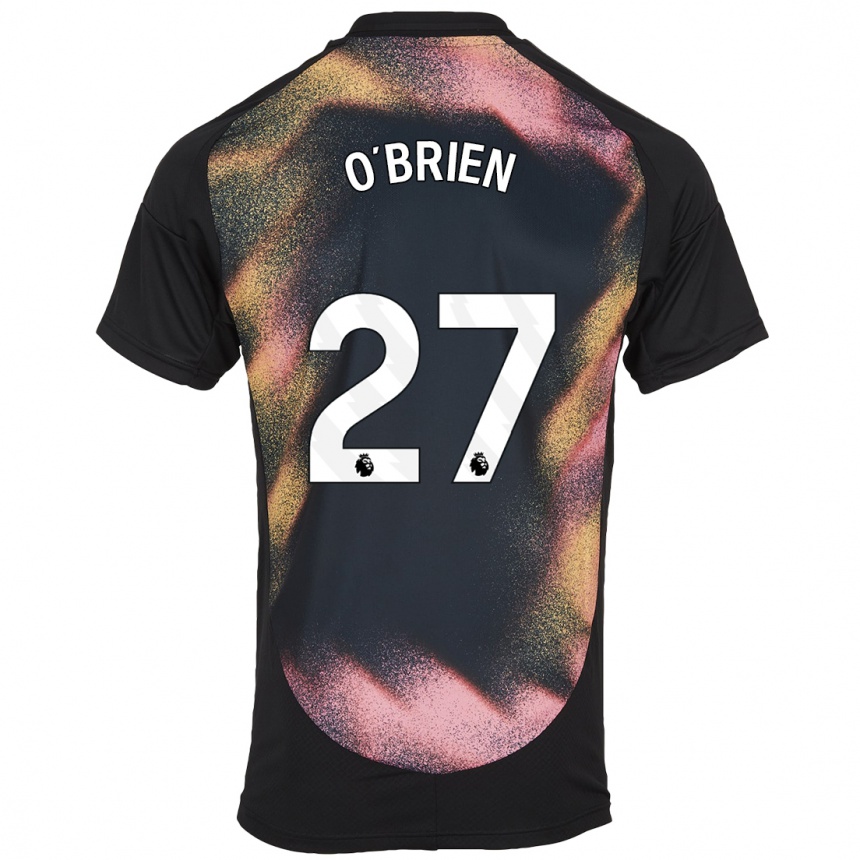 Vyrai Shannon O'brien #27 Juoda Balta Išvykos Marškinėliai 2024/25 T-Shirt