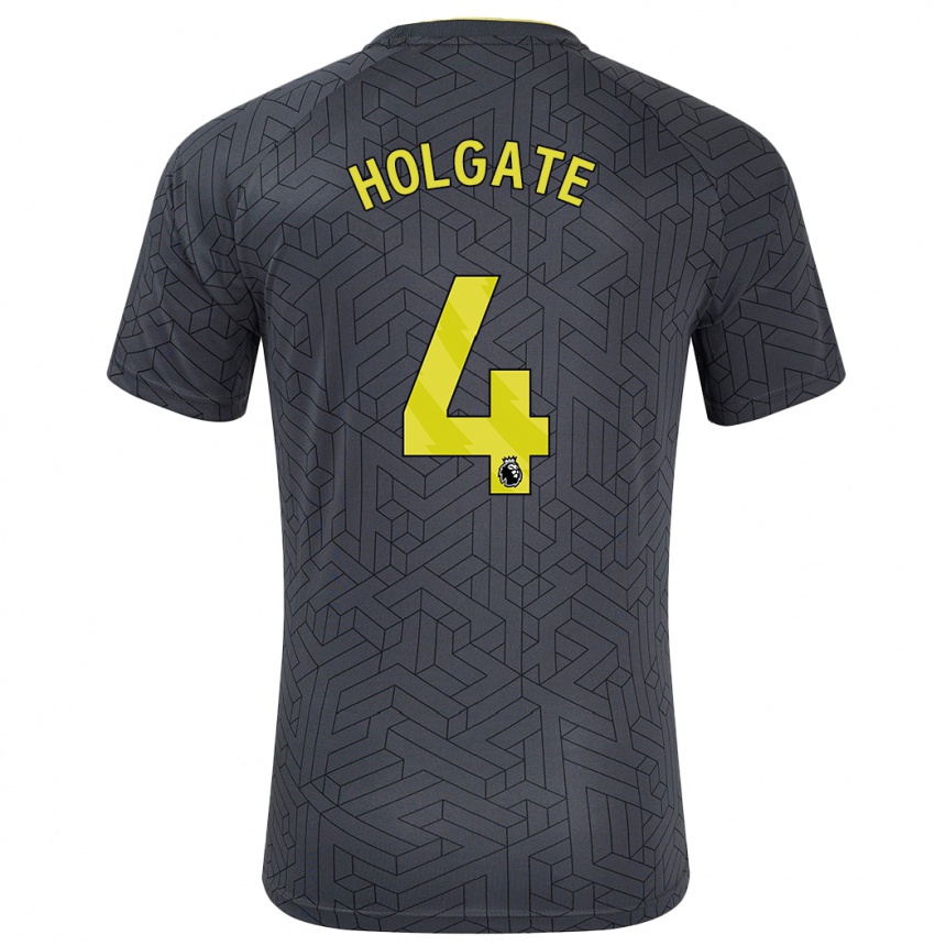 Vyrai Mason Holgate #4 Juoda Geltona Išvykos Marškinėliai 2024/25 T-Shirt