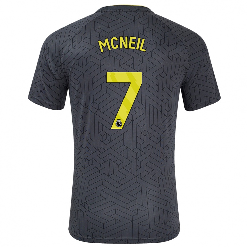 Vyrai Dwight Mcneil #7 Juoda Geltona Išvykos Marškinėliai 2024/25 T-Shirt