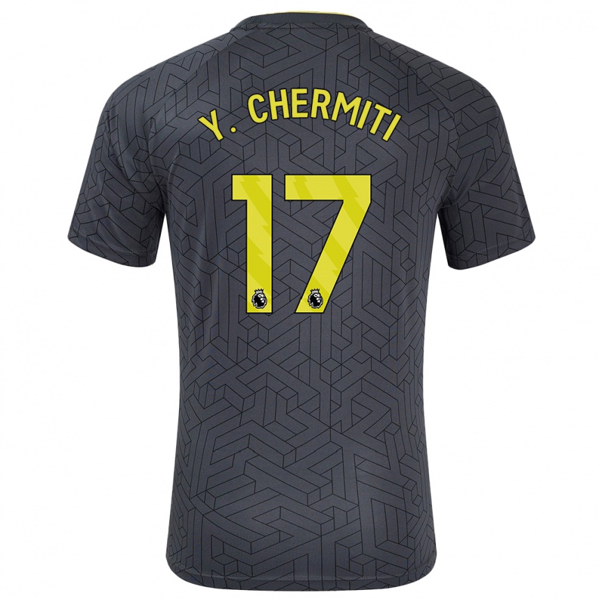 Vyrai Chermiti #17 Juoda Geltona Išvykos Marškinėliai 2024/25 T-Shirt