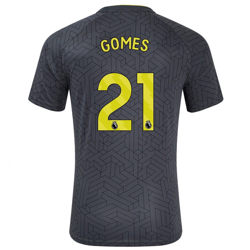 Vyrai André Gomes #21 Juoda Geltona Išvykos Marškinėliai 2024/25 T-Shirt