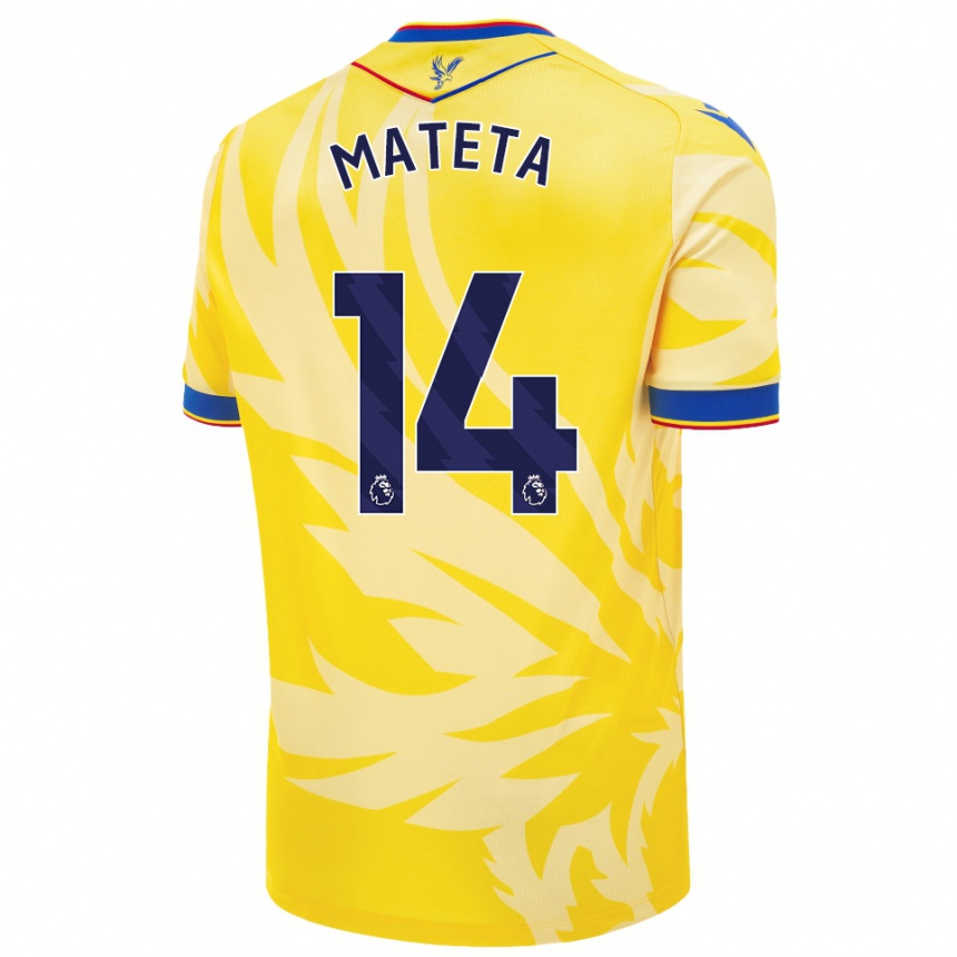 Vyrai Jean-Philippe Mateta #14 Geltona Išvykos Marškinėliai 2024/25 T-Shirt