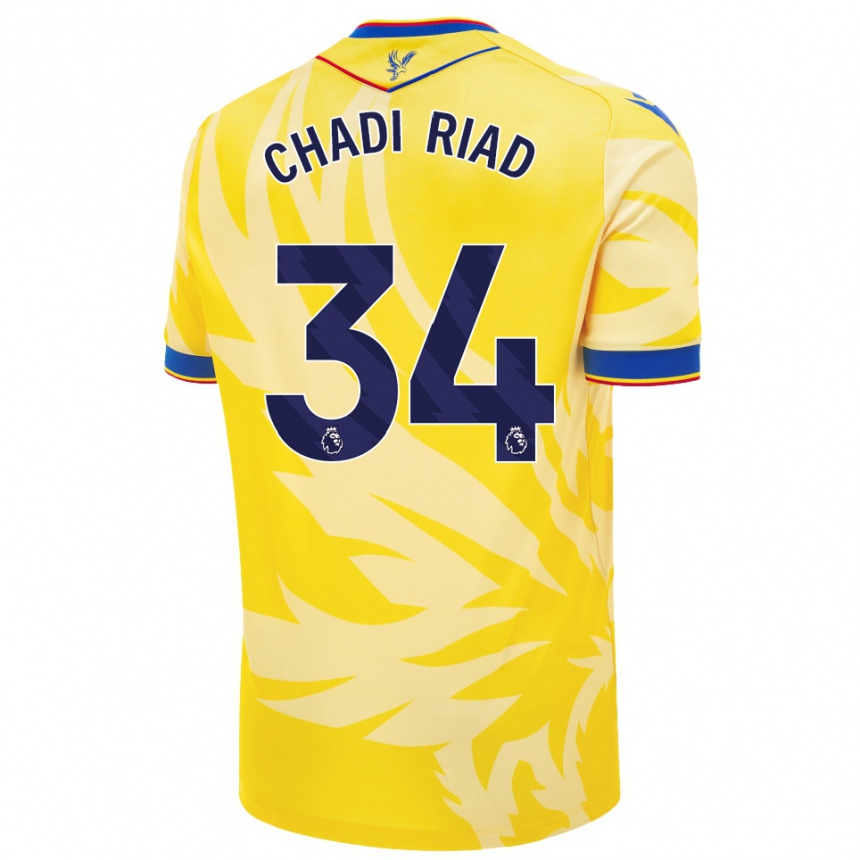 Vyrai Chadi Riad #34 Geltona Išvykos Marškinėliai 2024/25 T-Shirt